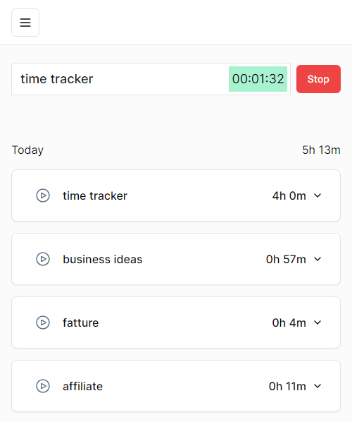 time tracker